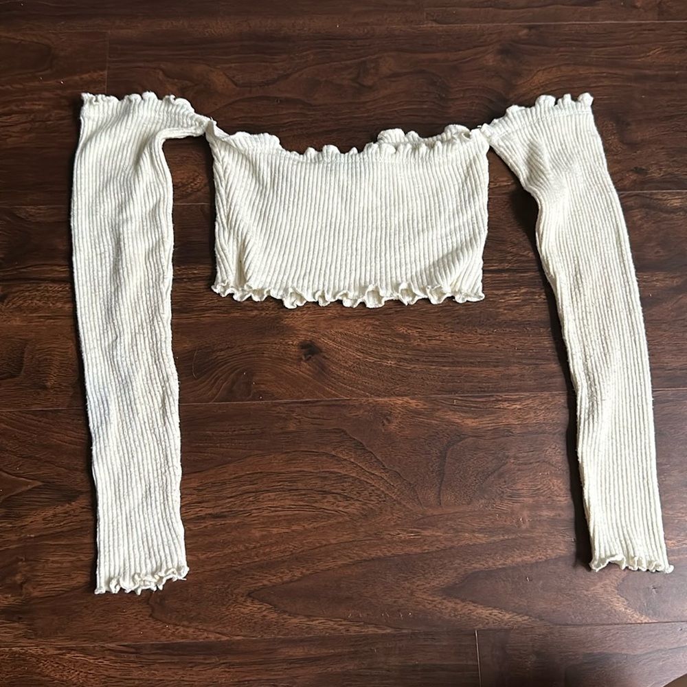 Off the shoulder cropped top